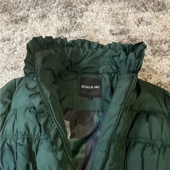 Mac & Jac Forest Green Quilted Down Jacket - Picture 4 of 9